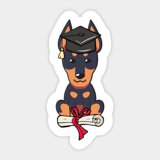 Funny dog is graduating Sticker